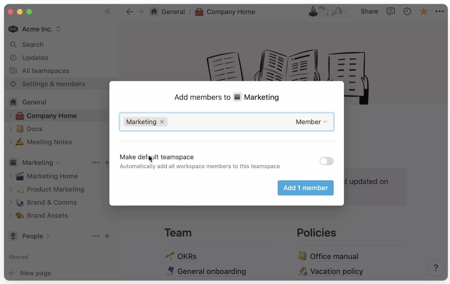 Group permission in Notion